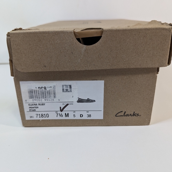 Collection by Clarks Elaina Ruby Women's 7.5M Slip On Pewter Color Finish - Picture 12 of 13